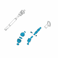 OEM 2009 GMC Yukon Steering Gear Coupling Shaft Assembly Diagram - 25979050