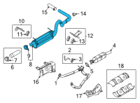 OEM 2019 Ford E-350 Super Duty Muffler & Pipe Diagram - 9C2Z-5230-E