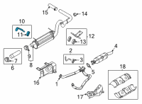 OEM 2018 Ford E-350 Super Duty Muffler & Pipe Support Bracket Diagram - 6C2Z-5A242-CA