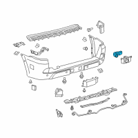 OEM 2018 Lexus LX570 Sensor, Ultrasonic Diagram - 89341-60060-A0