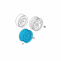 OEM 1997 Dodge Neon Steel Wheel Diagram - 4684697AB