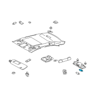 OEM Toyota Tacoma Overhead Lamp Bulb Diagram - 90981-14001