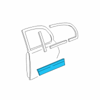 OEM 2001 Lincoln Town Car Body Side Molding Diagram - 6W1Z-5425556-BPTM