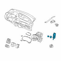 OEM 2010 Honda Insight Control Assy., Auto Air Conditioner *NH587L* (GLOSS ONE BLACK) Diagram - 79600-TM8-A53ZA