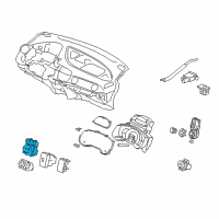 OEM Honda Switch Assembly, Remote Control Mirror Diagram - 35190-TM8-A01