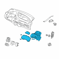 OEM 2011 Honda Insight Meter, Combination Diagram - 78100-TM8-A04