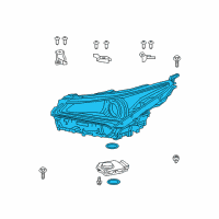 OEM 2019 Lexus NX300h Headlamp Unit With Gas Diagram - 81185-78250