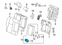 OEM 2021 Toyota RAV4 Cup Holder Diagram - 72806-42020-C0