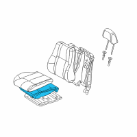 OEM 2018 Jeep Grand Cherokee Seat Cushion Foam Diagram - 68101104AA