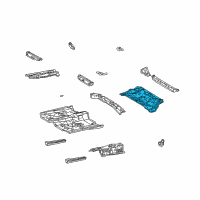 OEM Toyota Matrix Center Floor Pan Diagram - 58211-01041