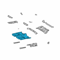 OEM Toyota Matrix Pan, Front Floor Diagram - 58111-12904