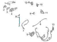 OEM Chevrolet Trailblazer Lock Rod Diagram - 42608316