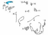 OEM 2022 Chevrolet Bolt EUV Handle, Outside Diagram - 13527212