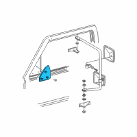OEM 1988 Chevrolet K1500 Cover Asm-Outside Rear View Mirror Opening LH Diagram - 15960123