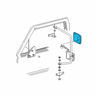 OEM GMC C2500 Mirror, Outside Rear View (Reflector Glass) Diagram - 15635583