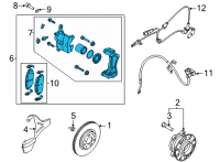 OEM 2021 Kia K5 Front Brake Assembly, Left Diagram - 58110L3700