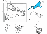 OEM 2020 Hyundai Sonata Sensor Assembly-Wheel Speed, RH Diagram - 58940-L1000