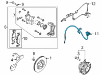 OEM 2021 Hyundai Sonata Hose-Brake Front, LH Diagram - 58731-L1000