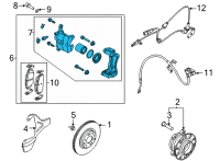 OEM 2021 Kia K5 Front Brake Caliper, Left Diagram - 58180L0A00