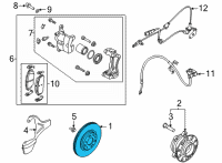 OEM Kia K5 Disc-Front Wheel Bra Diagram - 51712L0000