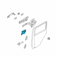 OEM 2014 Nissan Cube Rear Door Inside Handle Assembly, Left Diagram - 80671-1FA1B