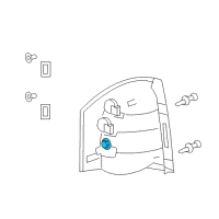 OEM Dodge Socket-Back-Up Lamp Diagram - 68036503AA