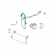 OEM 2002 Kia Optima Air Conditioner Refrigerant Discharge Hose Diagram - 9776238071