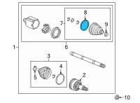 OEM Chevrolet Tahoe Inner Boot Clamp Diagram - 84392095