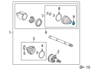 OEM 2021 GMC Yukon XL Inner Boot Clamp Diagram - 84392076