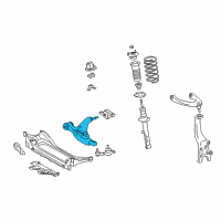 OEM Lexus GS460 Front Suspension Lower Arm Assembly Left Diagram - 48640-30290