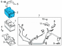 OEM Ford Bronco COVER ASY - BATTERY Diagram - MB3Z-10A687-A