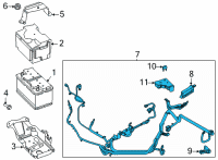 OEM Ford Bronco CABLE ASY - BATTERY TO BATTERY Diagram - MB3Z-14300-A