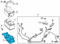 OEM 2021 Ford Bronco SUPPORT - BATTERY TRAY Diagram - MB3Z-10732-A