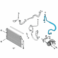 OEM 2015 Ford Edge Rear AC Tube Diagram - F2GZ-19D742-E