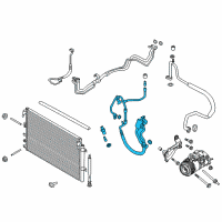 OEM 2017 Ford Edge Lower Pressure Hose Diagram - F2GZ-19972-C