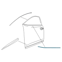 OEM 2018 Nissan Murano Moulding Assy-Front Door Outside, LH Diagram - 80821-5BC0A