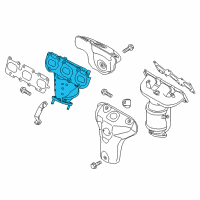 OEM 2015 Kia Sedona Exhaust Manifold Catalytic Assembly, Right Diagram - 285103CHX0