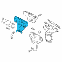 OEM 2017 Kia Sedona Exhaust Manifold Catalytic Assembly, Right Diagram - 285103CHX0