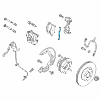 OEM 2017 Lincoln MKX Brake Pads Spring Diagram - E1GZ-2B486-A