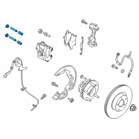 OEM 2018 Lincoln MKX Caliper Retainer Kit Diagram - E1GZ-2C150-A