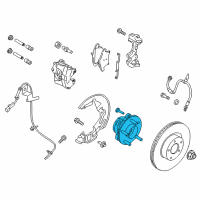 OEM Ford Edge Front Hub Diagram - K2GZ-1104-A