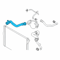 OEM 2018 BMW M6 Gran Coupe Radiator Coolant-Lower Hose Diagram - 11-53-7-843-264