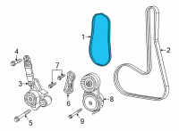 OEM 2020 Ram 1500 Belt-SERPENTINE Diagram - 5281957AA