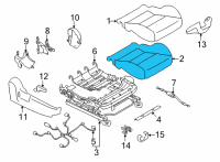 OEM Toyota GR86 Seat Cushion Pad Diagram - SU003-09759