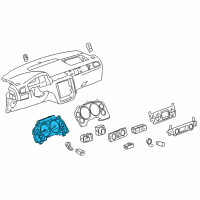 OEM 2013 GMC Sierra 2500 HD Instrument Panel Gage CLUSTER Diagram - 22838416