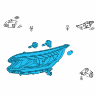 OEM 2015 Honda CR-V Light Assembly R Head Diagram - 33100-T1W-A41