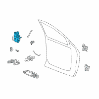 OEM 2002 Dodge Ram 1500 Front Door Latch Diagram - 55372852AB