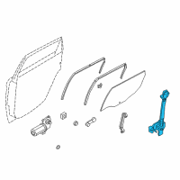 OEM 2010 Ford Focus Window Regulator Diagram - 8S4Z-5427000-B