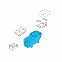 OEM 2005 Ford Freestyle Rear Console Diagram - 5F9Z-74045A36-AAA