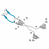 OEM 2016 Jeep Grand Cherokee Exhaust Catalytic Converter Diagram - 68414797AA